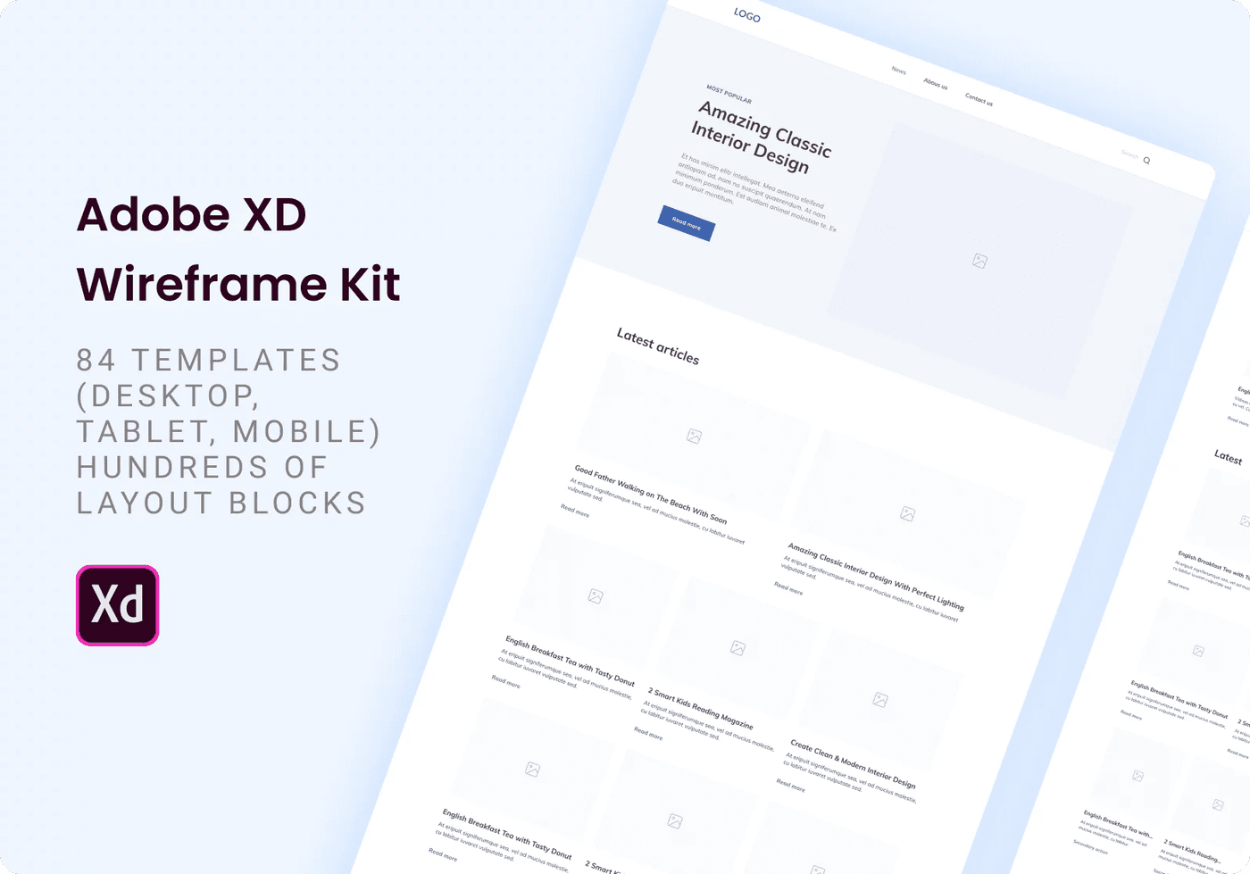 Adobe XD Wireframe Kit