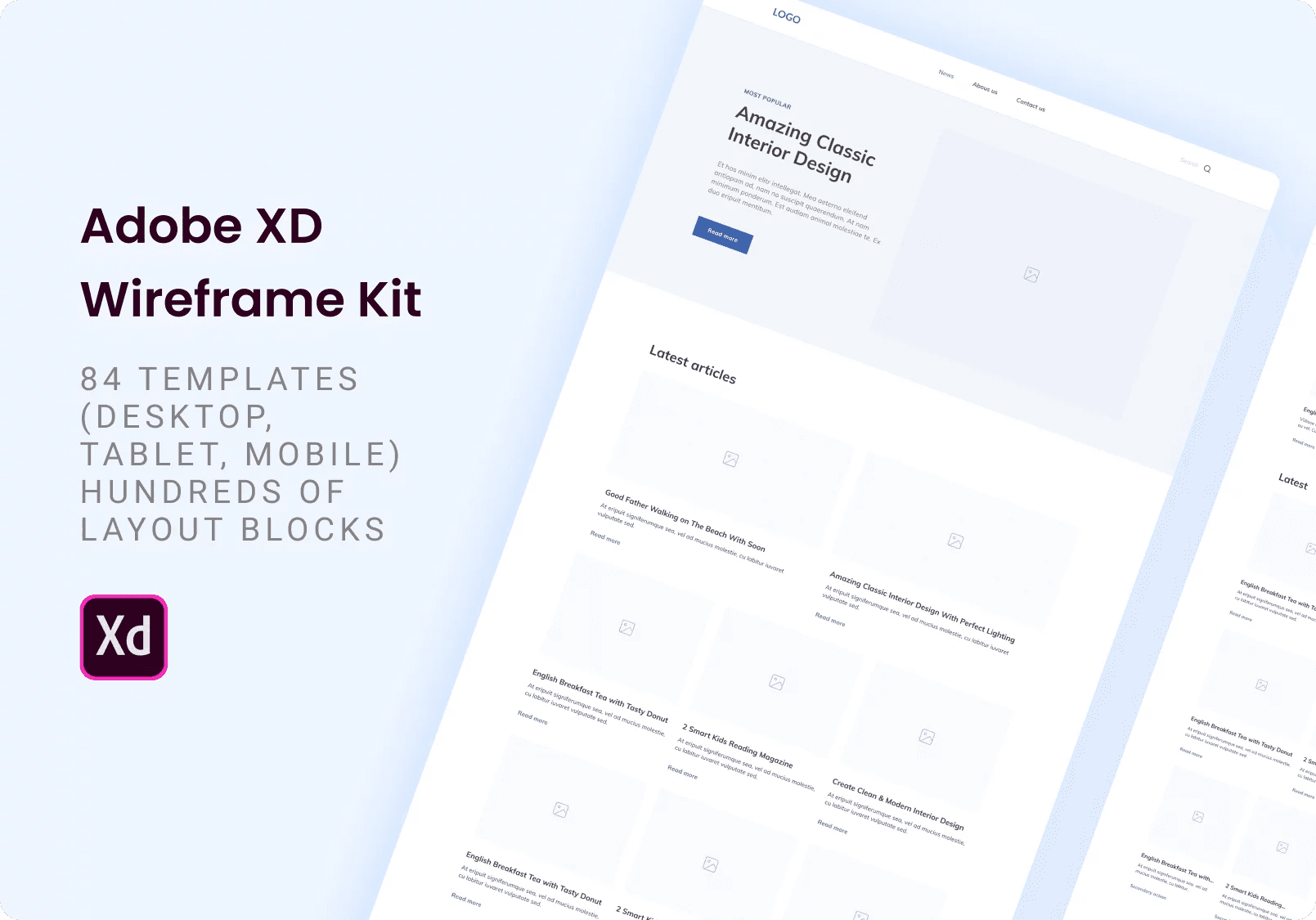 Adobe XD Wireframe Kit