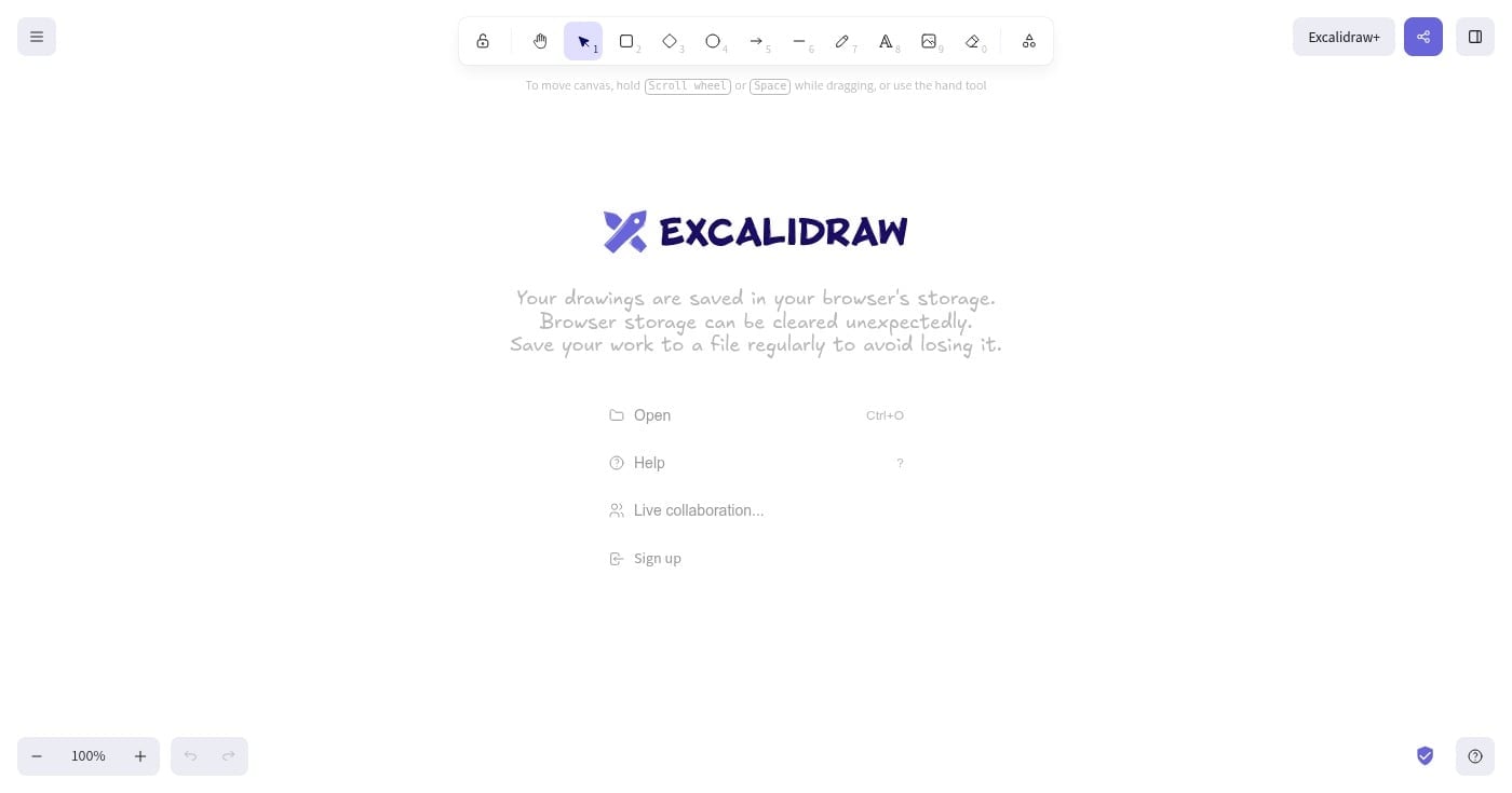 Excalidraw open-source hand-drawn whiteboard