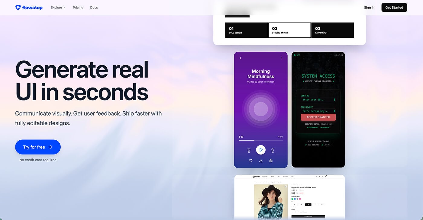 flowstep homepage ux crush
