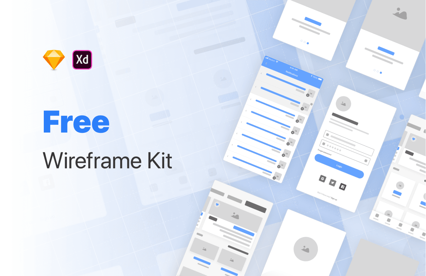 Free Wireframe Kit for XD