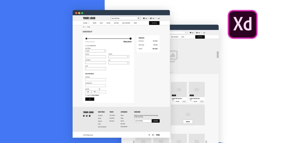 E-commerce Wireframing Kit (Free download)