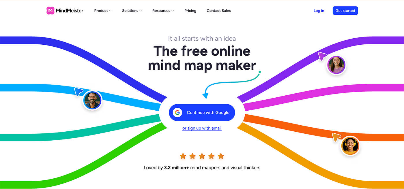 mindmeister homepage