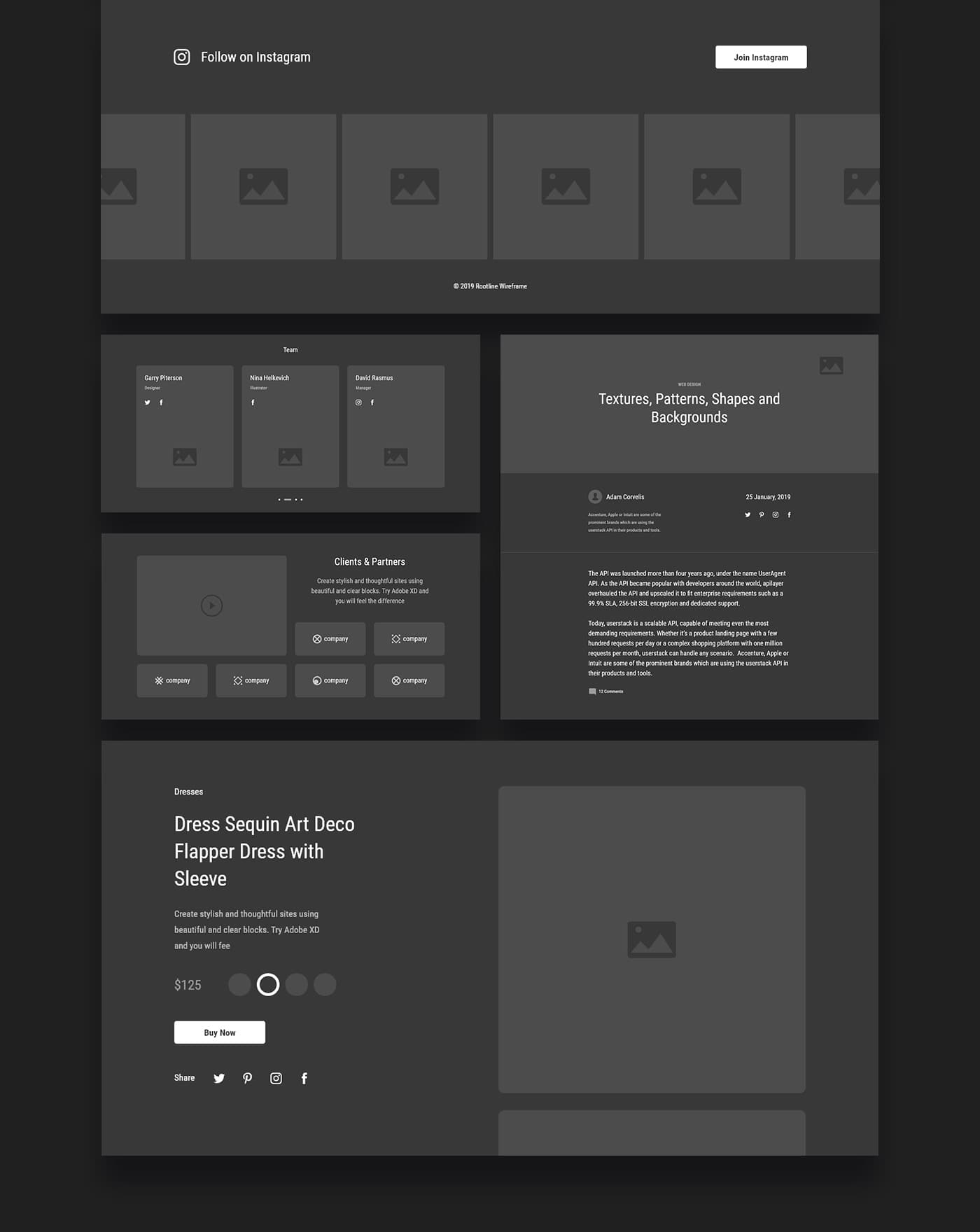 Rootline Wireframe UI Kit