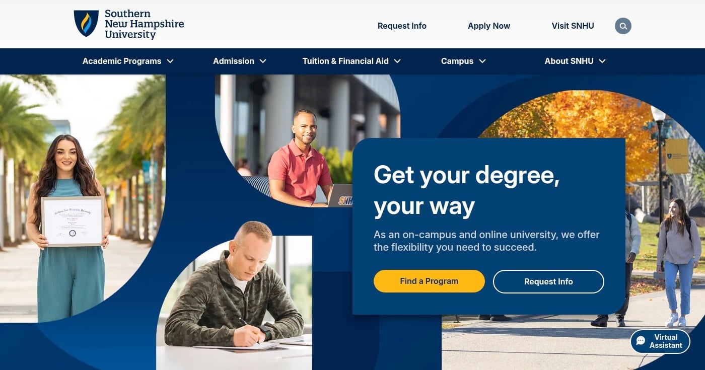 SNHU online program screenshot