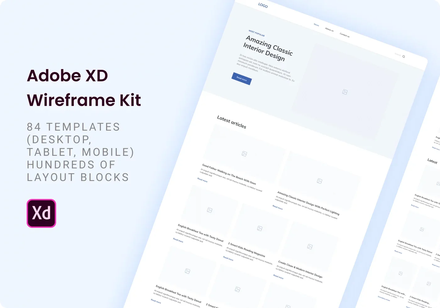 Adobe XD Wireframe Kit