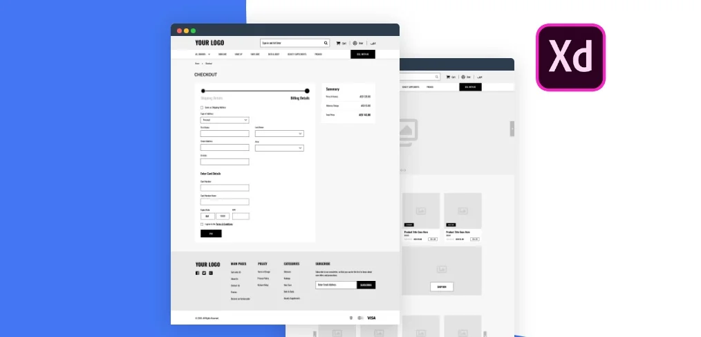 E-commerce Wireframing Kit (Free download)
