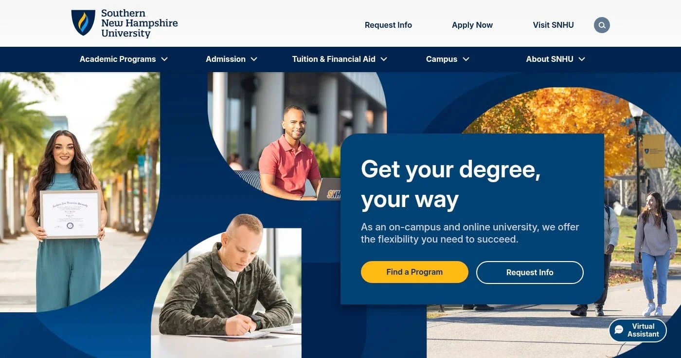 SNHU online program screenshot