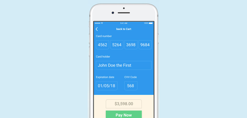 Figma Credit Card checkout screen