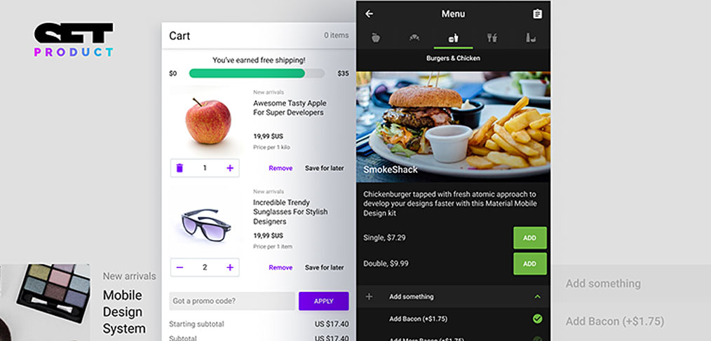 Free Android mobile Templates for Figma
