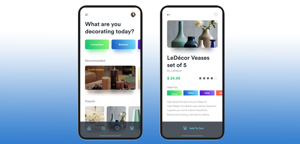 Home e-commerce app Figma template