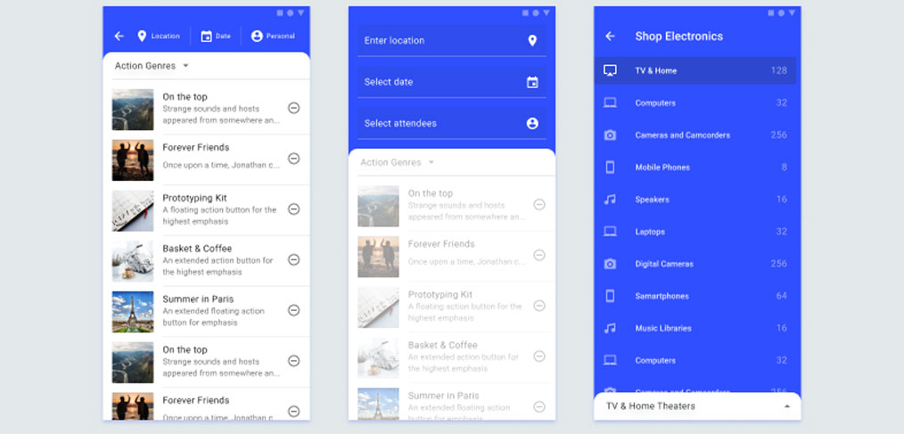 Material backdrop templates for Figma