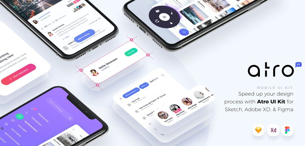 Atro – Figma Mobile UI kit (Premium)