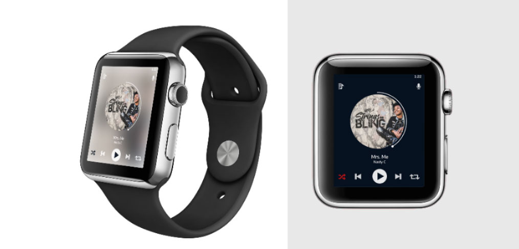 Figma Music player for Apple Watch
