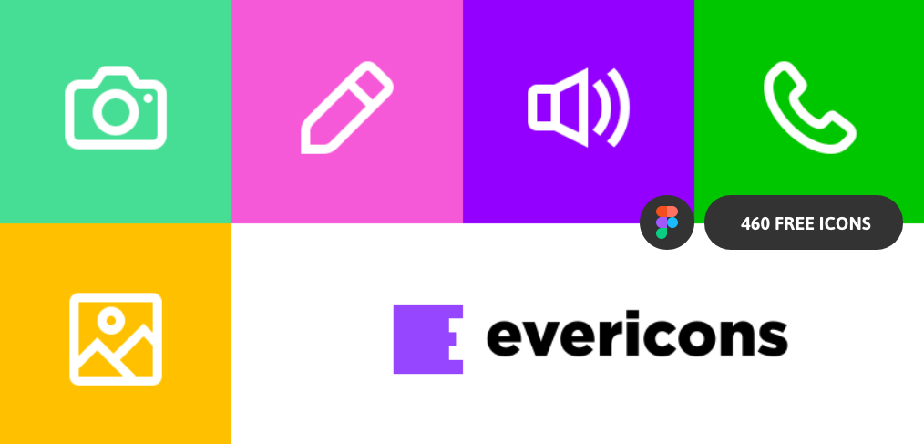 Evericons – 460 Free Figma Icons