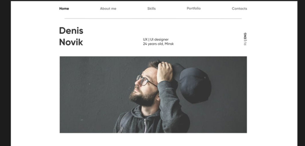 Figma portfolio template – Free