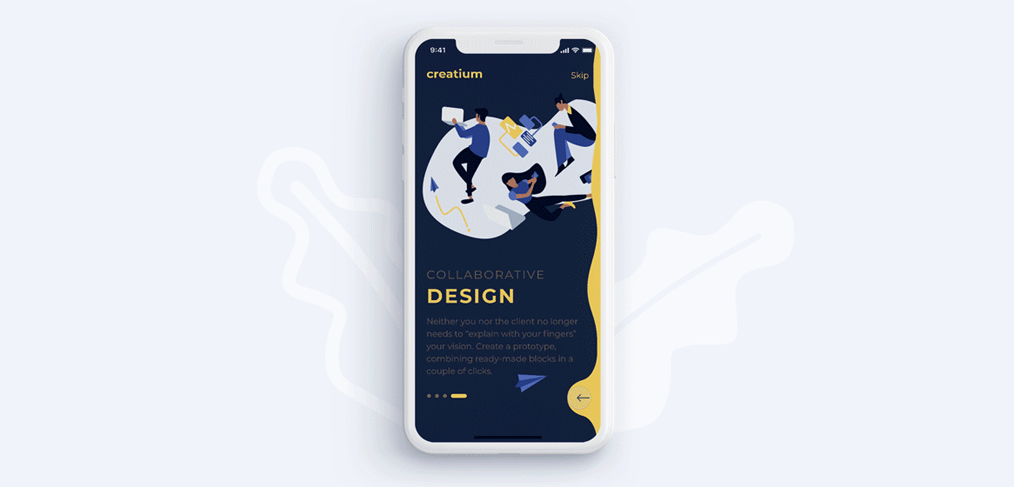 Figma mobile onboarding screens