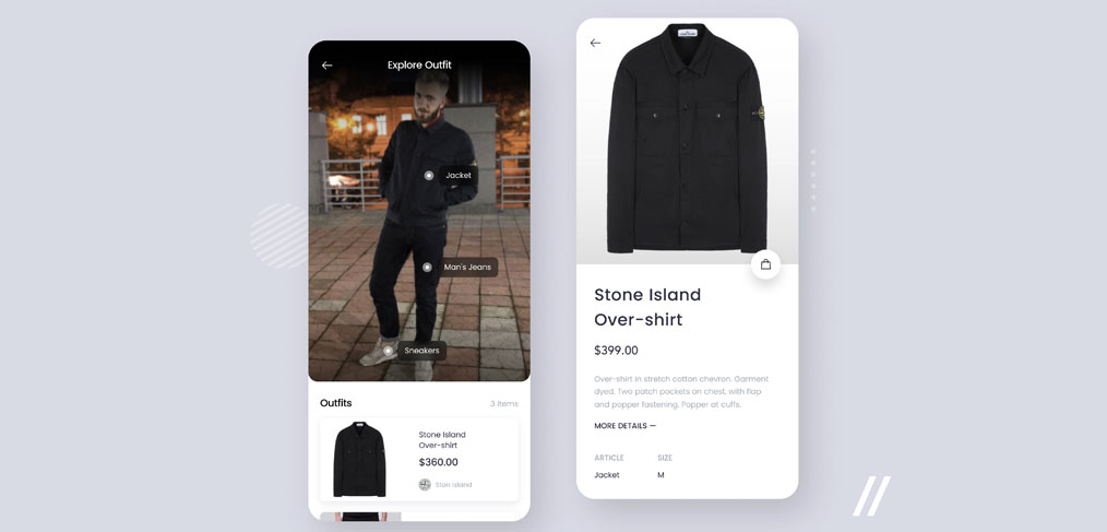 Clothes recognition app concept