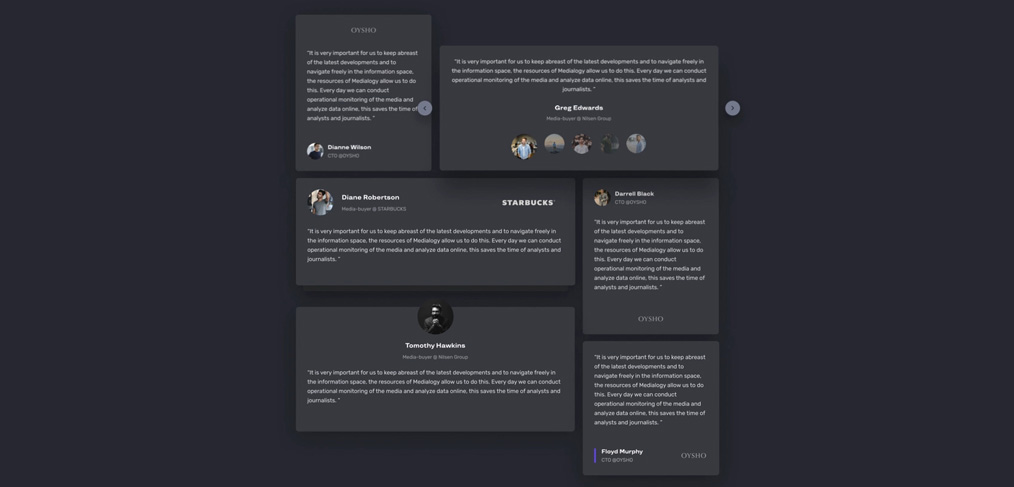 Testimonials Figma template & animation