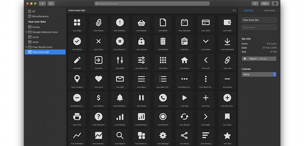 64 Free essential icons for Figma