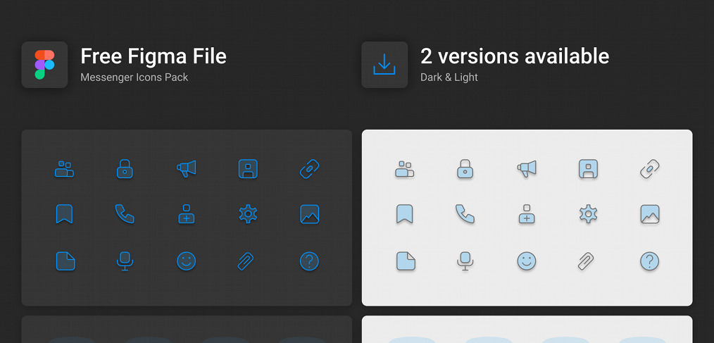 Dark and Light free Figma icons