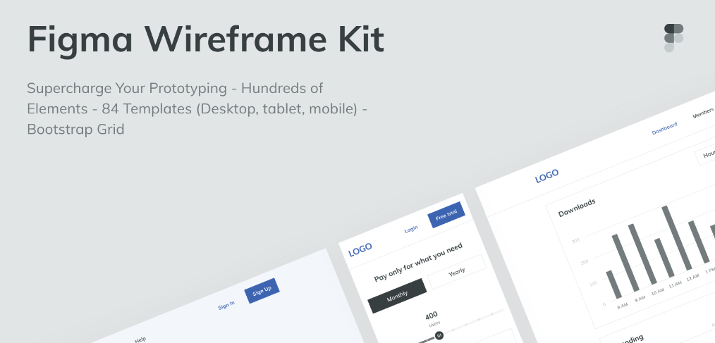 Figma Premium Wireframe UI kit