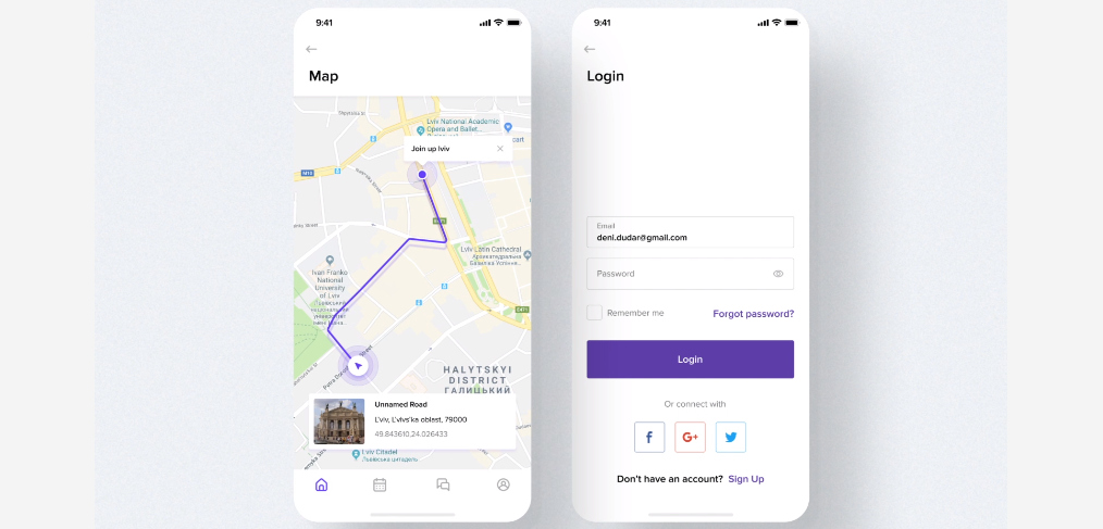 Free Figma travel app template