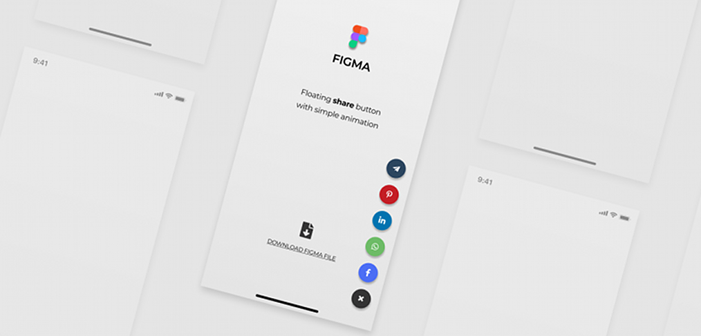 Floating Figma share buttons