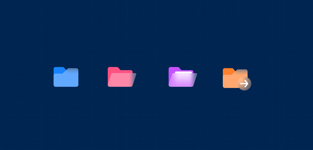 Figma free glassy folder icons
