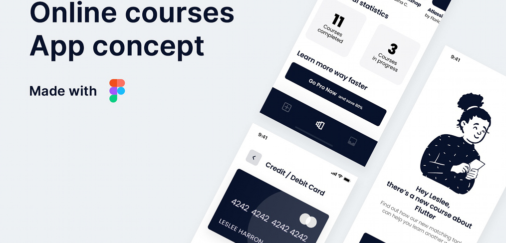 Figma Online course app template