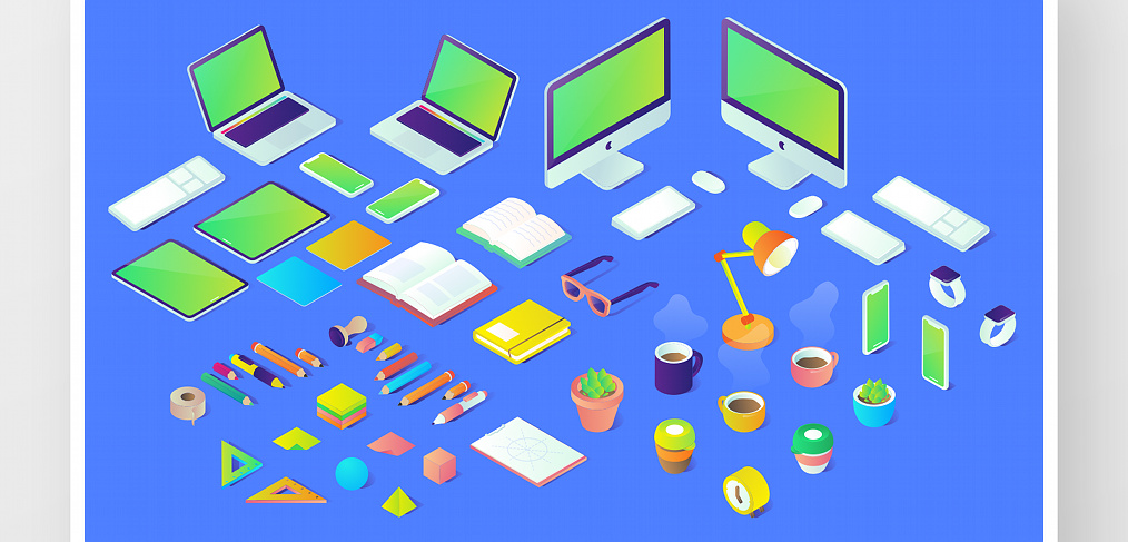 40 Free Isometric Figma illustrations
