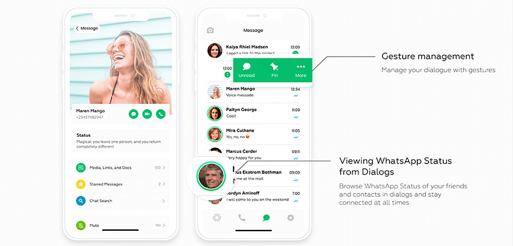 Whatsapp redesigned with Figma