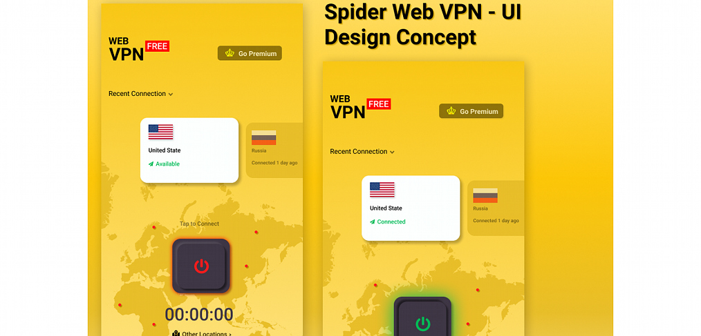 Spider web VPN mobile template