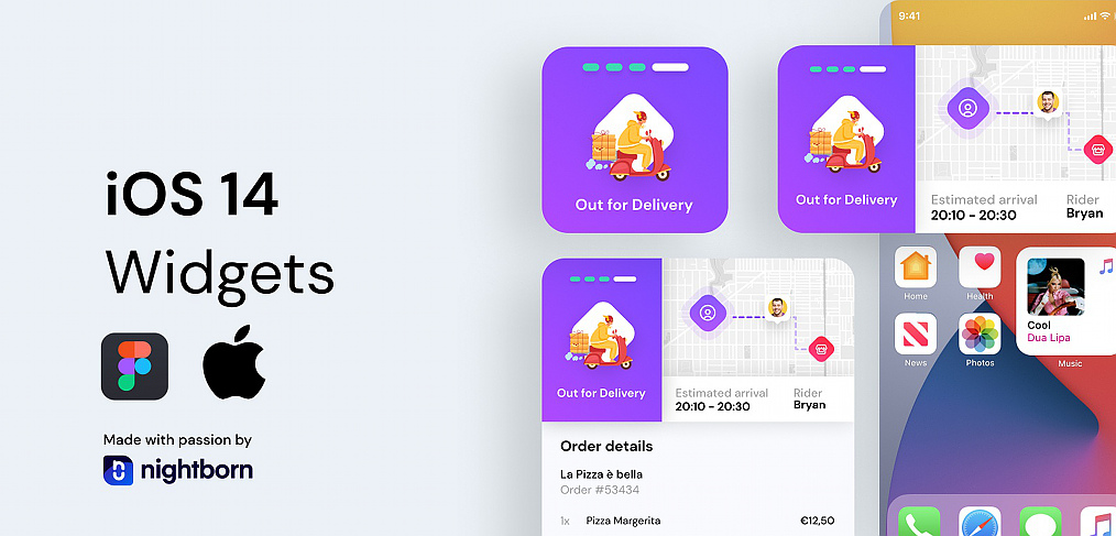 Figma iOS 14 delivery widget