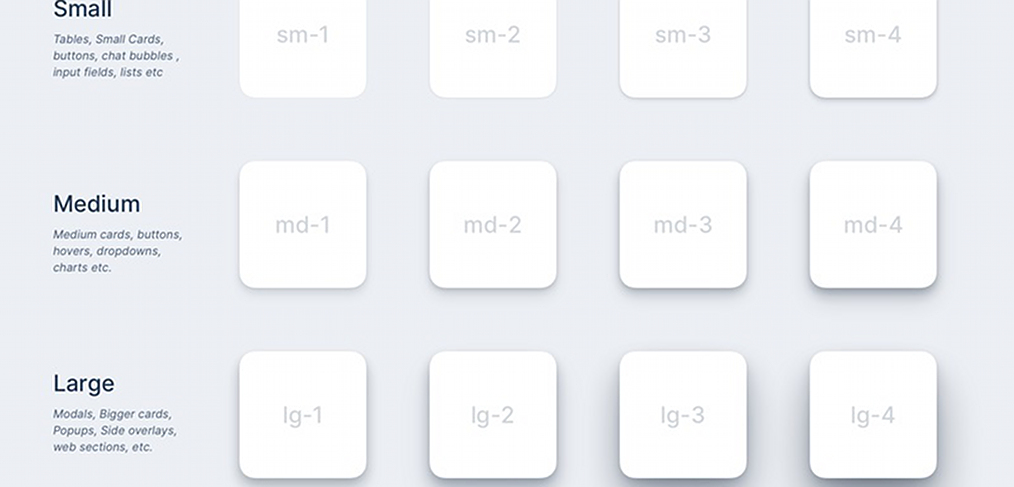 Shadows design components & UI kit