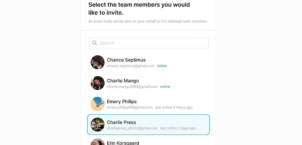 Figma invitation modal UI