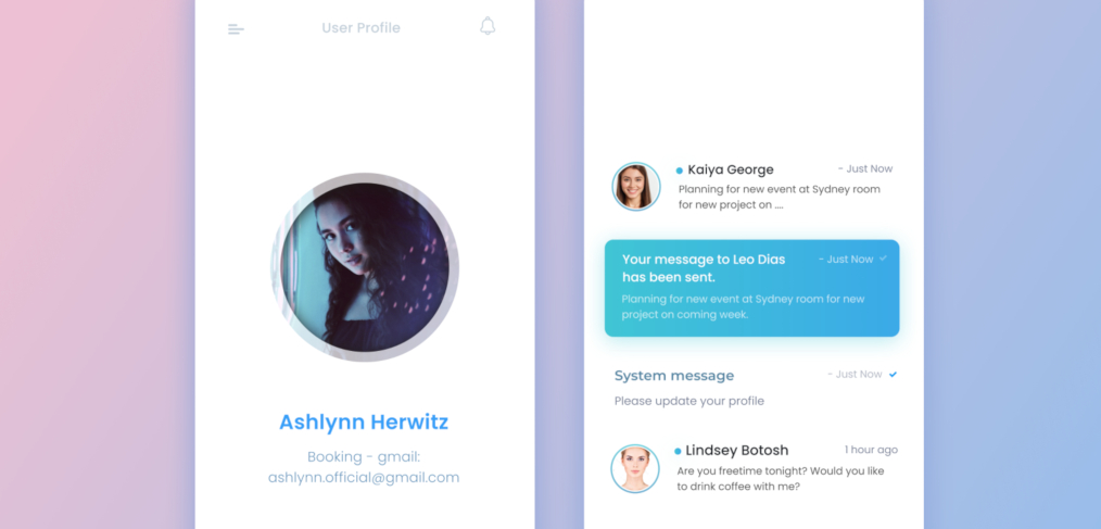 Figma mobile notifications templates