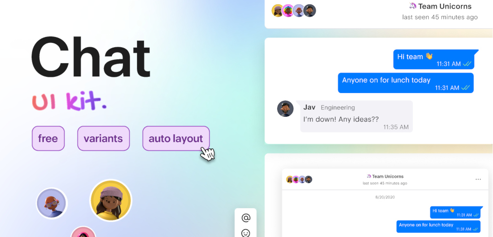 Free Chat Figma UI kit