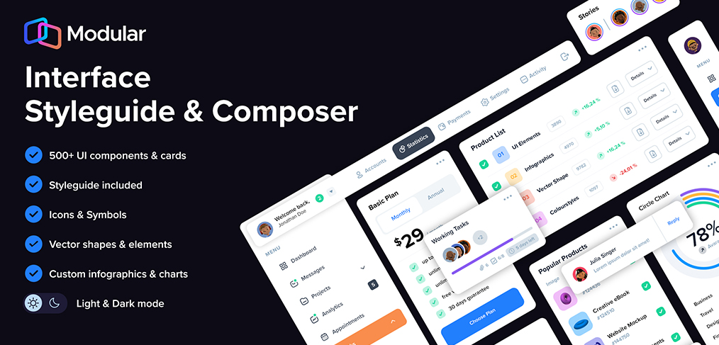 Modular – Premium Figma Design System