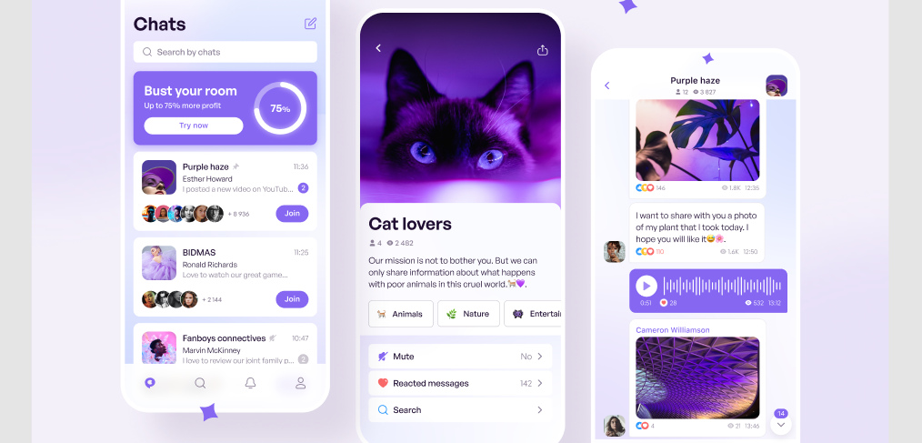 Figma messaging app template