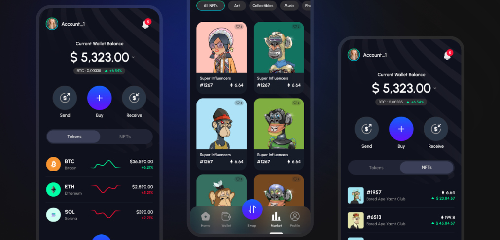 NFT wallet app template